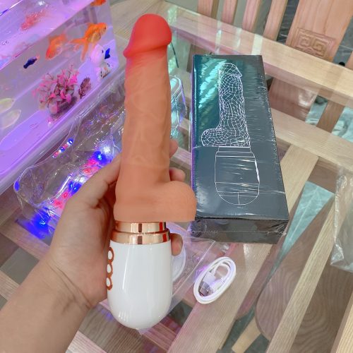 Dương vật giả có đế phát nhiệt chức năng rung thụt.